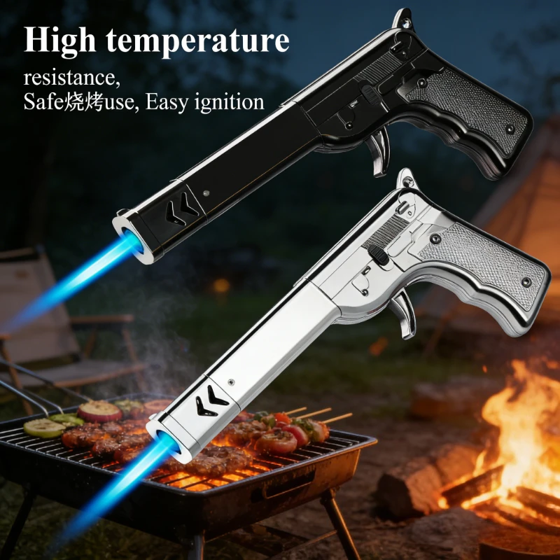 Heavy-Duty Metal Gun Torch Lighter Windproof Powerful Jet Flame Refillable Butane Ideal for BBQ Fire Pit Household Outdoor Use
Heavy-Duty Metal Gun Torch Lighter Windproof Powerful Jet Flame Refillable Butane Ideal for BBQ Fire Pit Household Outdoor Use