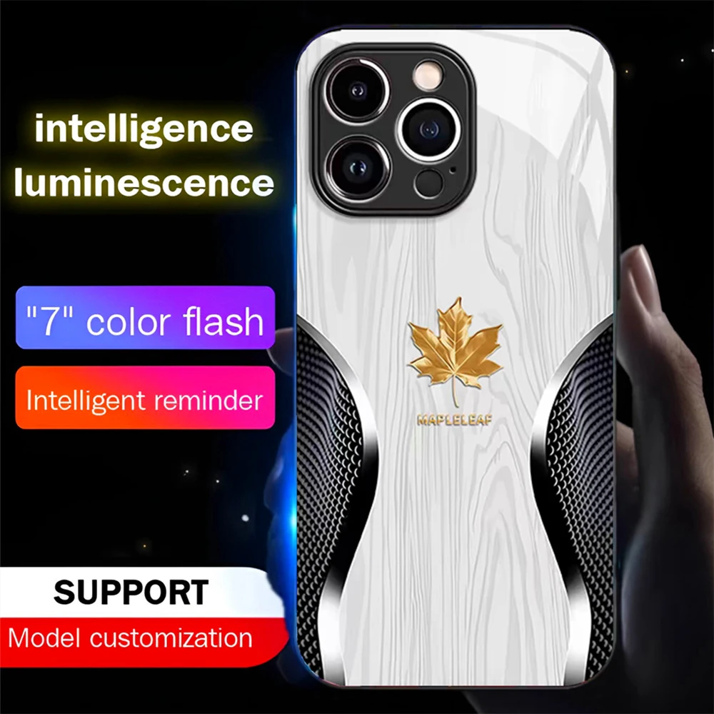 Lucky Maple Leaf Luminous Tempered Glass Phone Case LED Backlight Cover For Samsung S25 S24 S23 S22 S21 S20 FE Plus Ultra
Lucky Maple Leaf Luminous Tempered Glass Phone Case LED Backlight Cover For Samsung S25 S24 S23 S22 S21 S20 FE Plus Ultra