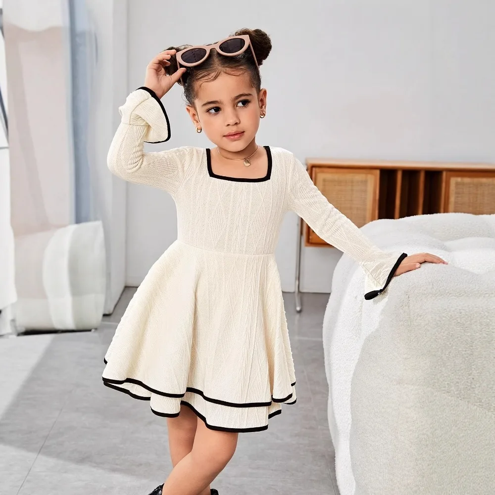 Solid Color Square Neck Flare Sleeve Mini Long Sleeve Dress for Teen Boys Girls Casual Daily Vacation Wear Spring Autumn
Solid Color Square Neck Flare Sleeve Mini Long Sleeve Dress for Teen Boys Girls Casual Daily Vacation Wear Spring Autumn