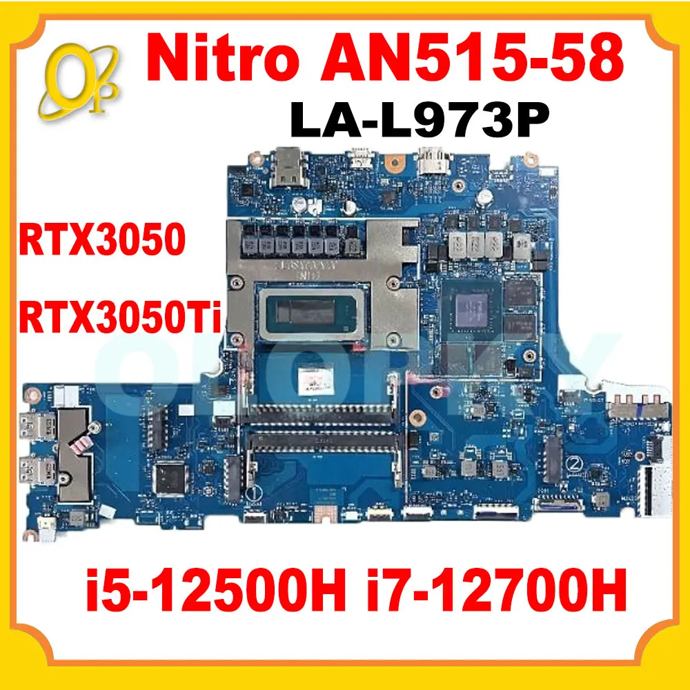 HH514 LA-L973P motherboard for Acer Nitro AN515-58 laptop motherboard i5-12500H i7-12700H CPU RTX3050/3050Ti 4G GPU DDR4
HH514 LA-L973P motherboard for Acer Nitro AN515-58 laptop motherboard i5-12500H i7-12700H CPU RTX3050/3050Ti 4G GPU DDR4