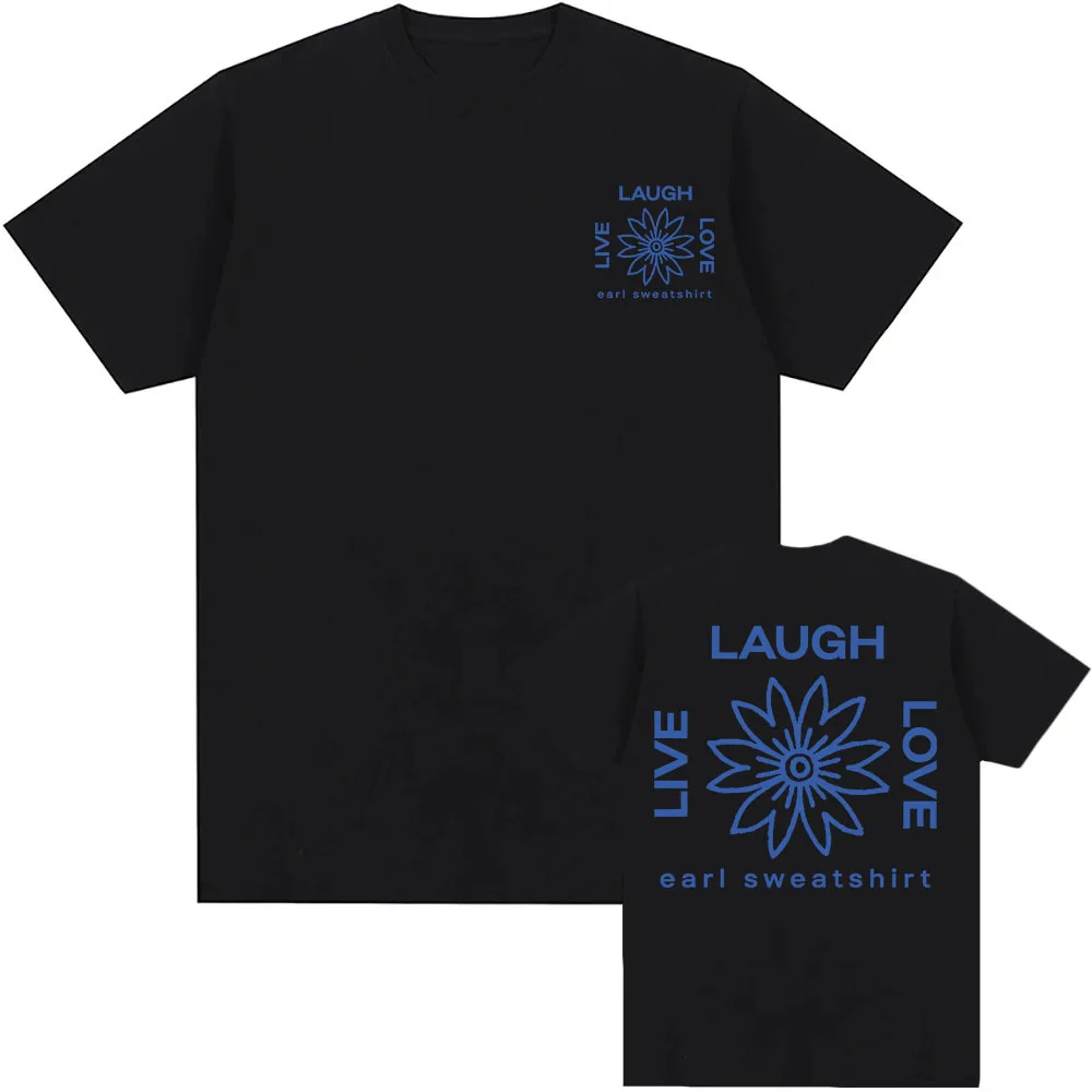 LLL FLOWER LOGO BLACK TEE Earl Sweatshirt Live Laugh Love T-shirt Short Sleeve Cotton Men Tshirts Graphic Print Clothing Male
LLL FLOWER LOGO BLACK TEE Earl Sweatshirt Live Laugh Love T-shirt Short Sleeve Cotton Men Tshirts Graphic Print Clothing Male