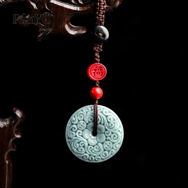 Myanmar Jadeite Blue Water Amulet Mobile Phone Pendant Chinese Style Exquisite Fashion Jade Car Keychain Men &Women Holiday Gift
Myanmar Jadeite Blue Water Amulet Mobile Phone Pendant Chinese Style Exquisite Fashion Jade Car Keychain Men &Women Holiday Gift