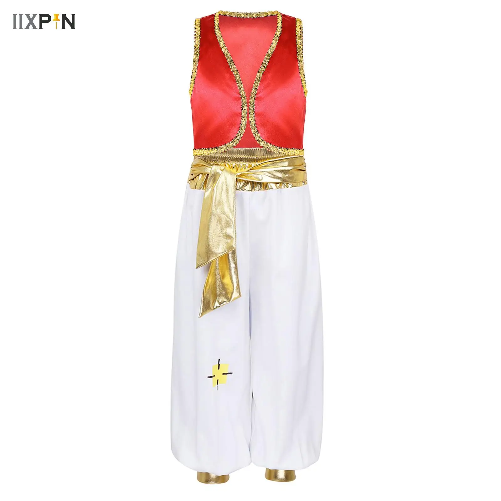 Arab Prince Costume for Kids Boys Persian Arabian Halloween Role Play Sleeveless Vest Waistcoat with Pant Suit Carnival Outfits
Arab Prince Costume for Kids Boys Persian Arabian Halloween Role Play Sleeveless Vest Waistcoat with Pant Suit Carnival Outfits
