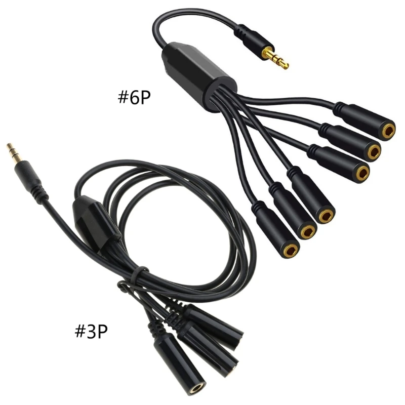 Headphone Splitter for Computer 3.5mm Male to 3/6 Female Y Adapters Headsets Splitter Cable for Laptops 20inch
Headphone Splitter for Computer 3.5mm Male to 3/6 Female Y Adapters Headsets Splitter Cable for Laptops 20inch