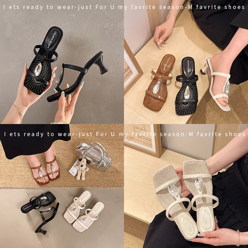 2026 Summer New Stylish Rhinestone Flat Slide Sandals, Square Toe Hot Roman-Style Open-Toe Stiletto Sandals
2026 Summer New Stylish Rhinestone Flat Slide Sandals, Square Toe Hot Roman-Style Open-Toe Stiletto Sandals