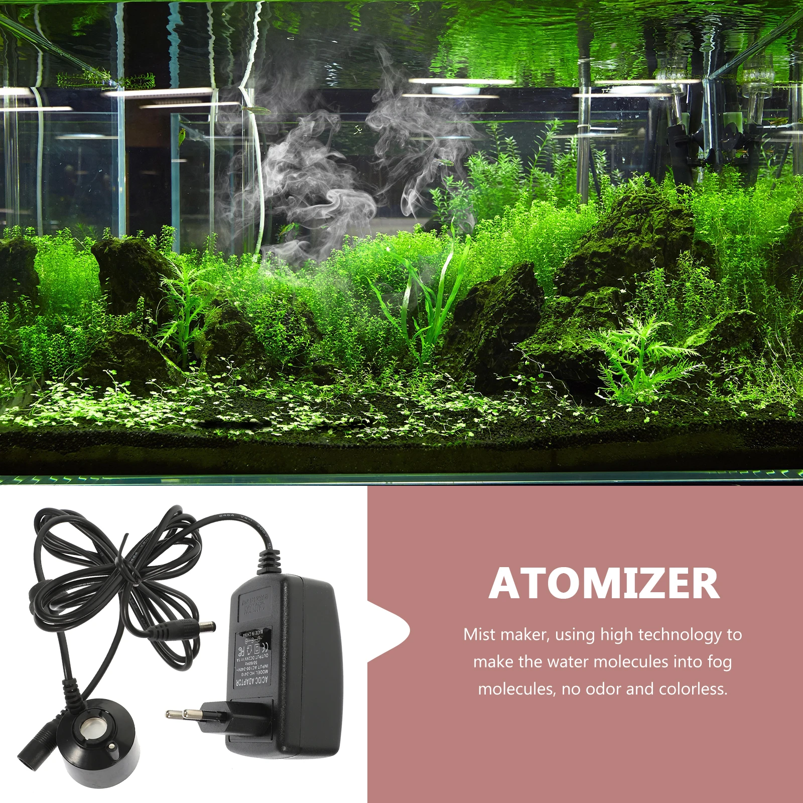 Electronic Atomization Head Mini 36CM 16MM Mist Maker Mister Fog Machine Halloween Pond Fish Tank Water Droplets Sprayer 
Electronic Atomization Head Mini 36CM 16MM Mist Maker Mister Fog Machine Halloween Pond Fish Tank Water Droplets Sprayer