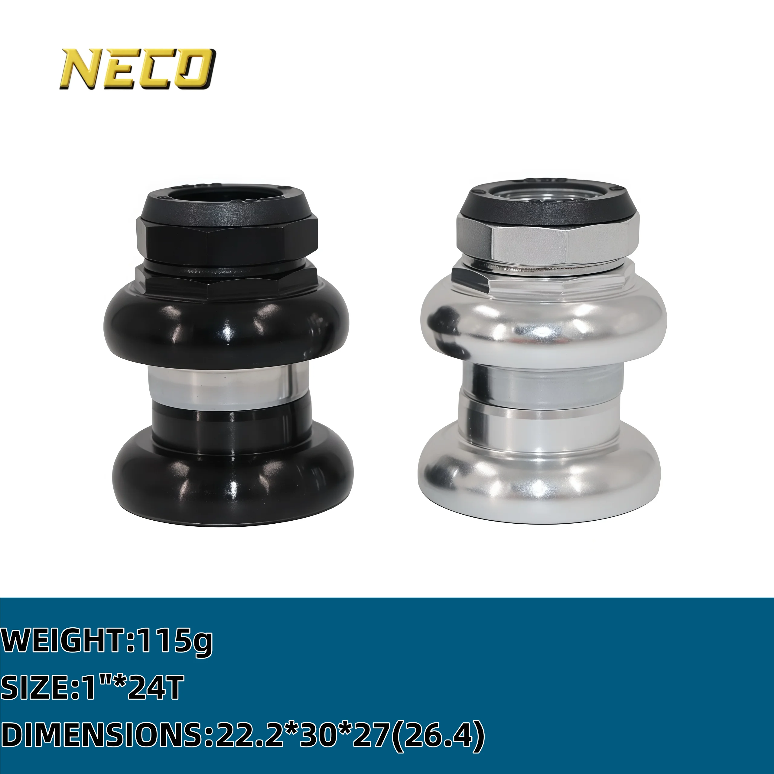 NECO 1"x24T Bicycle Headset with Aluminum Lock Nut NBR Rubber Seal Cycling Component for Fixed gear vintage road urban bicycle
NECO 1"x24T Bicycle Headset with Aluminum Lock Nut NBR Rubber Seal Cycling Component for Fixed gear vintage road urban bicycle