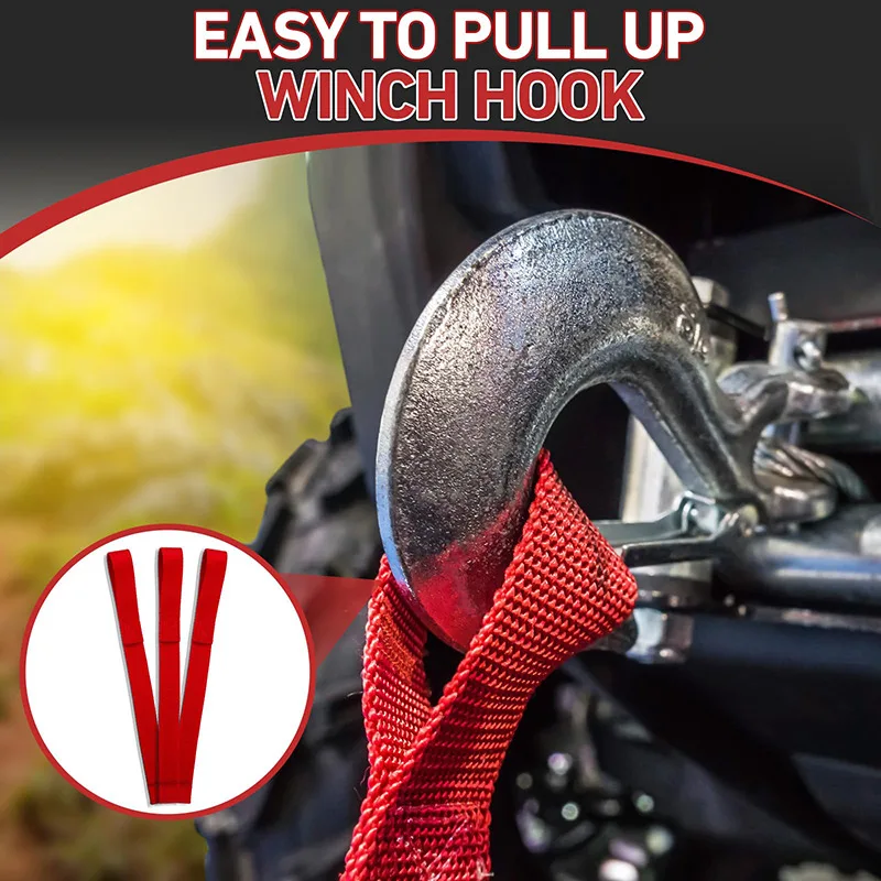 3pcs Red Inch Heavy Duty Hook Pull Belt Protective Ties w Towing Rope,Nylon winch strap suitable for winch cable rope
3pcs Red Inch Heavy Duty Hook Pull Belt Protective Ties w Towing Rope,Nylon winch strap suitable for winch cable rope
