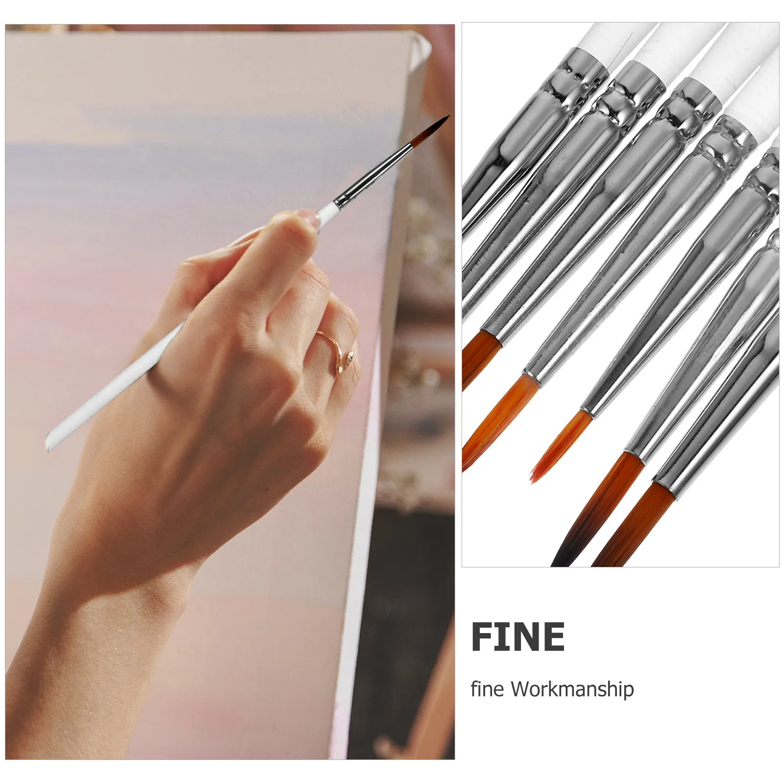 11Pcs Miniature Detail Paint Brush Set for Acrylic Watercolor Oil Painting Various Point Tips Size Combination
11Pcs Miniature Detail Paint Brush Set for Acrylic Watercolor Oil Painting Various Point Tips Size Combination