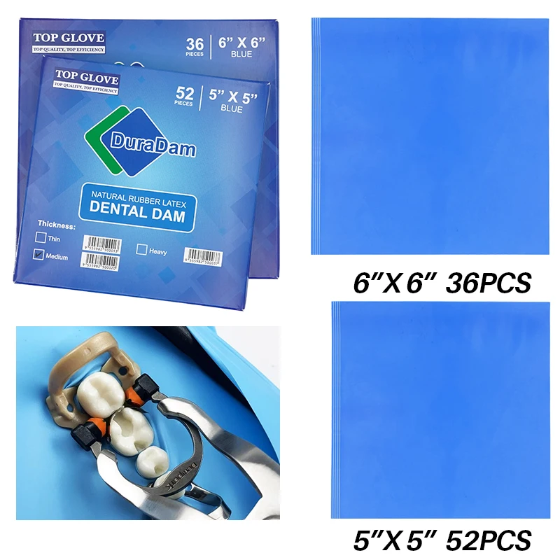 36/52pcs Dental Rubber Dam Sheet 6x6 5x5 Non Sterile Natural Rubber Latex Dam For Dentistry Oral Care Materials
36/52pcs Dental Rubber Dam Sheet 6x6 5x5 Non Sterile Natural Rubber Latex Dam For Dentistry Oral Care Materials