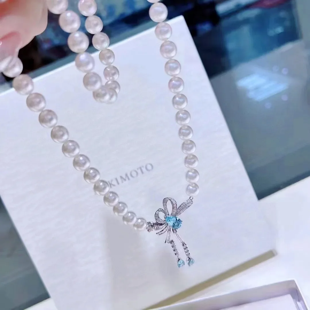 Waterdrop Natural Pearl Necklace AAAA 6-7mm 7-8mm Japanese White Pearl Necklace 16in'18in/925s
Waterdrop Natural Pearl Necklace AAAA 6-7mm 7-8mm Japanese White Pearl Necklace 16in'18in/925s