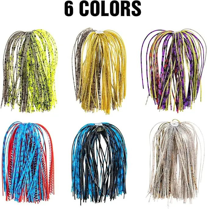 Силиконовые джиг-юбки Goture, 6 цветов, 6,5 см, сменные юбки для ловли окуня для спиннинговых приманок/Buzzbaits, кальмаров/джиг/приманок с лезвиями
Силиконовые джиг-юбки Goture, 6 цветов, 6,5 см, сменные юбки для ловли окуня для спиннинговых приманок/Buzzbaits, кальмаров/джиг/приманок с лезвиями