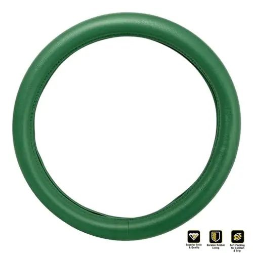 18 Inch Premium Green Steering Wheel Cover With Matching Stitching
18 Inch Premium Green Steering Wheel Cover With Matching Stitching