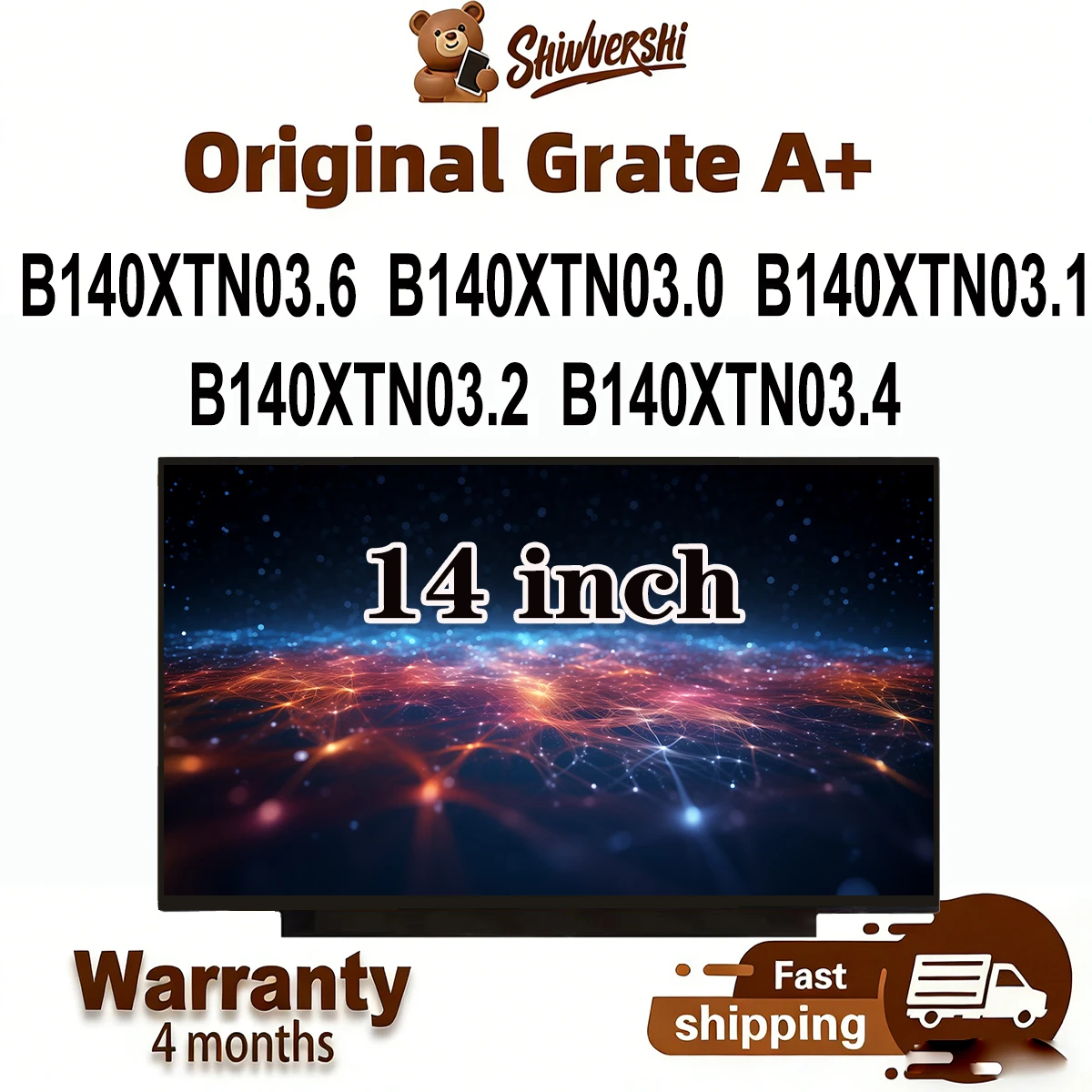 Original New A+ 14 inch thick Laptop Lcd Screen Panel B140XTN03.6 B140XTN03.0 B140XTN03.1 B140XTN03.2 B140XTN03.4
Original New A+ 14 inch thick Laptop Lcd Screen Panel B140XTN03.6 B140XTN03.0 B140XTN03.1 B140XTN03.2 B140XTN03.4