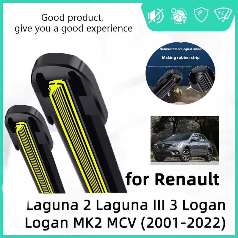 Rubber Car Wiper for Renault Laguna 2 III 3 Logan MK1 MCV MK2 Front Wiper Blades Brushes Cutter Accessories Windscreen
Rubber Car Wiper for Renault Laguna 2 III 3 Logan MK1 MCV MK2 Front Wiper Blades Brushes Cutter Accessories Windscreen
