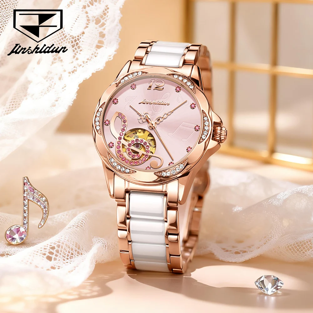JSDUN 8820 Women Watches Mechanical Watch Luxury Elegant Original Watch Ceramics Strap Waterproof Luminous Ladies Watch Gift Box
JSDUN 8820 Women Watches Mechanical Watch Luxury Elegant Original Watch Ceramics Strap Waterproof Luminous Ladies Watch Gift Box