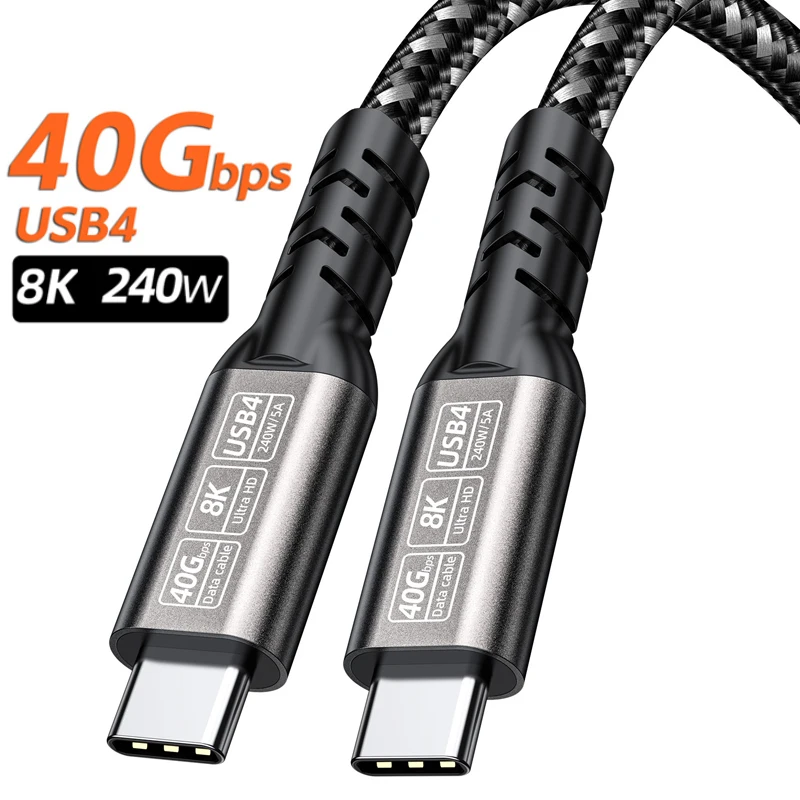 USB 4 40Gbps Data Cable 8K 60Hz Video Cord 5A 240W PD Fast Charging Type C USB3.2 Cable For Thunderbolt 4 3 SSD iPhone 16 15
USB 4 40Gbps Data Cable 8K 60Hz Video Cord 5A 240W PD Fast Charging Type C USB3.2 Cable For Thunderbolt 4 3 SSD iPhone 16 15