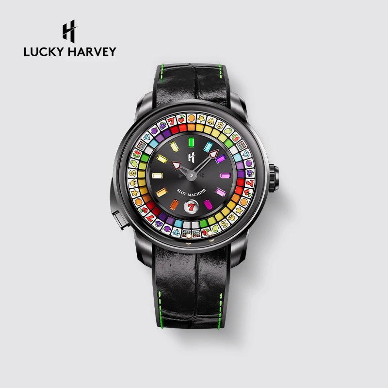 Lucky Harvey Automatic Moving Doll Movement Colorful Gem Markers with Funny Games Design Machine Mechanical Watches for Men
Lucky Harvey Automatic Moving Doll Movement Colorful Gem Markers with Funny Games Design Machine Mechanical Watches for Men
