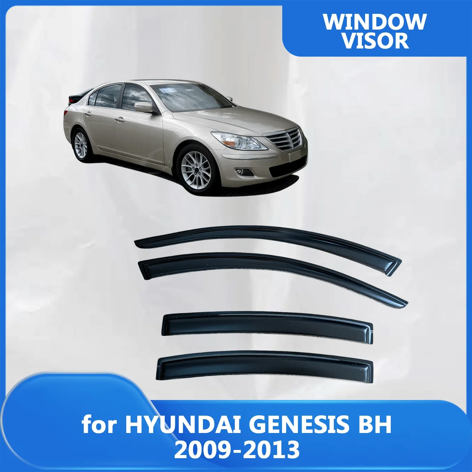 Window Visor for HYUNDAI GENESIS BH 2009 2010 2011 2012 2013 Wind Deflectors Rain Guards Door Visor Vent Shades Ventvisor Sun
Window Visor for HYUNDAI GENESIS BH 2009 2010 2011 2012 2013 Wind Deflectors Rain Guards Door Visor Vent Shades Ventvisor Sun