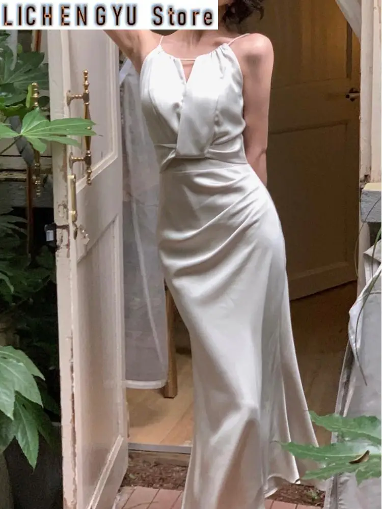 New Chic Solid Party Prom Dress Elegant Sleeveless Wedding Mermaid Robe Women Sexy Hollow Out Evering Vestidos Summer Clothes
New Chic Solid Party Prom Dress Elegant Sleeveless Wedding Mermaid Robe Women Sexy Hollow Out Evering Vestidos Summer Clothes