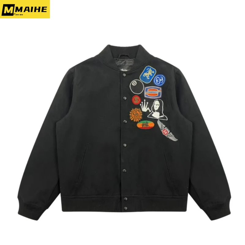 Fashion Men's and Women's Jacket Autumn and Winter Y2K Applique Embroidered Baseball Jacket Men's Thick Padded Coat Racing Suit
Fashion Men's and Women's Jacket Autumn and Winter Y2K Applique Embroidered Baseball Jacket Men's Thick Padded Coat Racing Suit