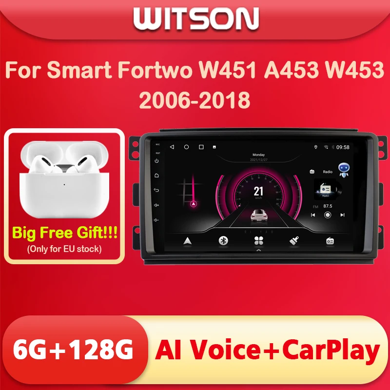 WITSON 9 inch BIG SCREEN Android 11 AI VOICE 2 Din Car radio For SMART FORTWO 2005 2006 2007 2008 2010 6RAM 128ROM auto stereo
WITSON 9 inch BIG SCREEN Android 11 AI VOICE 2 Din Car radio For SMART FORTWO 2005 2006 2007 2008 2010 6RAM 128ROM auto stereo
