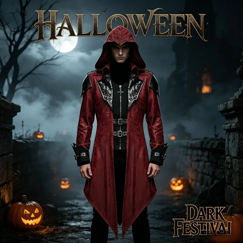 Men S-5XL Vintage Patchwork Coat Gothic Dark Medieval Halloween Costume Adult Male Vampire Cosplay Jacket Stage Party Outfit
Men S-5XL Vintage Patchwork Coat Gothic Dark Medieval Halloween Costume Adult Male Vampire Cosplay Jacket Stage Party Outfit