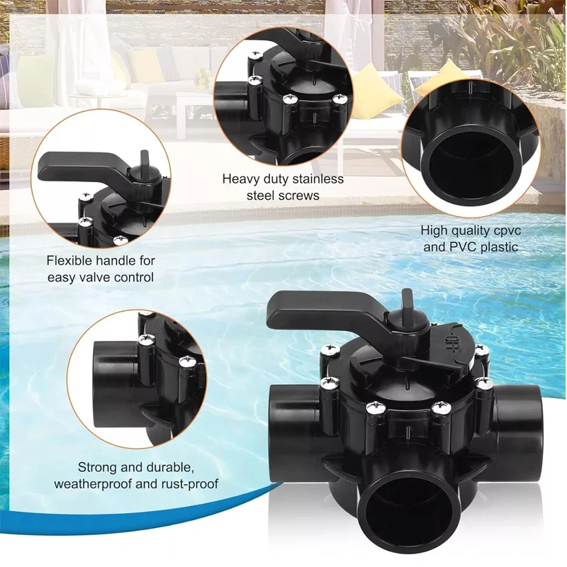 4717 3-Port 2 to 2-1/2-Inch Positive Seal NeverLube Valve, 170 GPM Flow, Suitable for 2" & 2-1/2" PVC Pipe
4717 3-Port 2 to 2-1/2-Inch Positive Seal NeverLube Valve, 170 GPM Flow, Suitable for 2" & 2-1/2" PVC Pipe