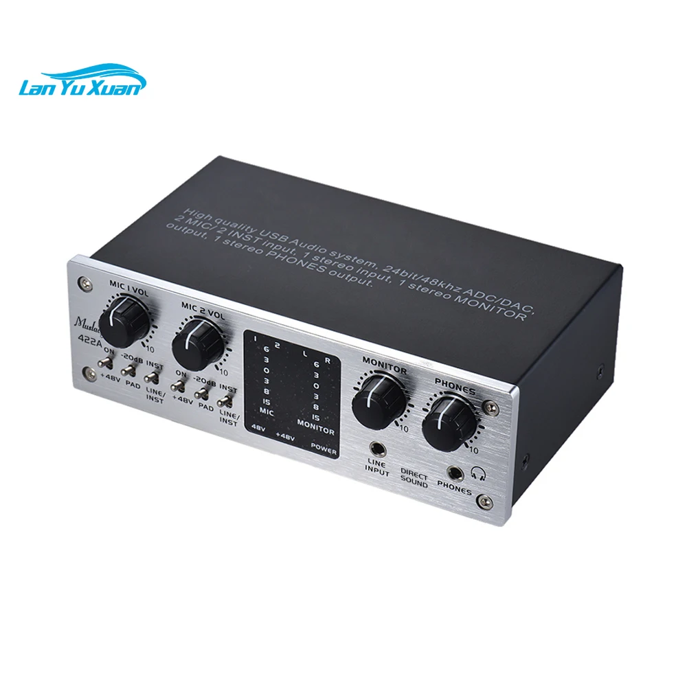 4-Channel USB Audio Interface Recording Studio External Sound Card +48V phantom power DC5V Power Supply for Smartphone
4-Channel USB Audio Interface Recording Studio External Sound Card +48V phantom power DC5V Power Supply for Smartphone