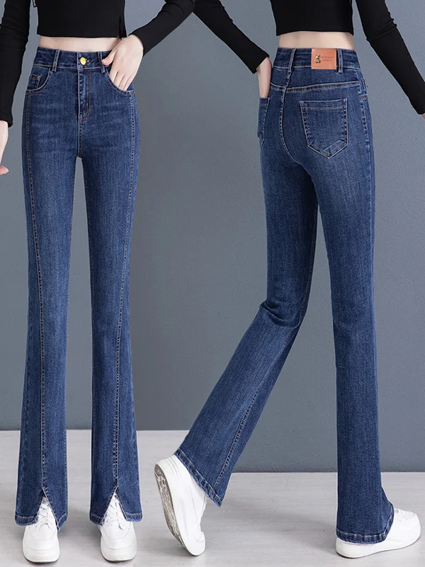 Женские джинсы-клеш с высокой талией и широкими штанинами, весна-осень, новинка, на двух пуговицах, маленький размер, из хлопка со стрейчем
Женские джинсы-клеш с высокой талией и широкими штанинами, весна-осень, новинка, на двух пуговицах, маленький размер, из хлопка со стрейчем