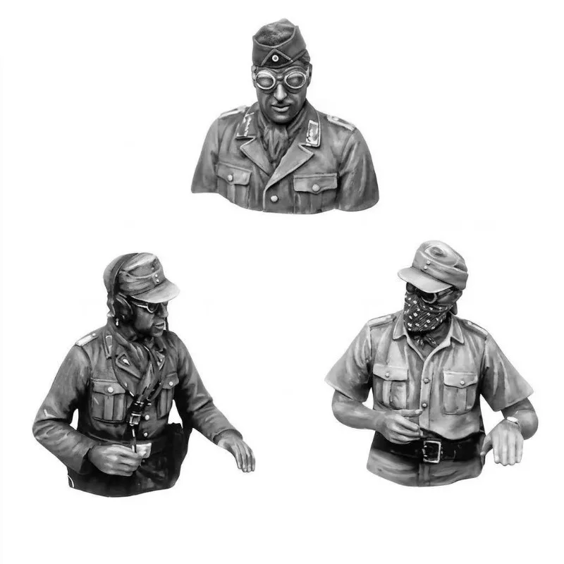 1/35 Scale Die Casting Resin Bust Model Kits North African Tank Soldiers 3 Figures Unassembled and Unpainted Diorama Toys
1/35 Scale Die Casting Resin Bust Model Kits North African Tank Soldiers 3 Figures Unassembled and Unpainted Diorama Toys