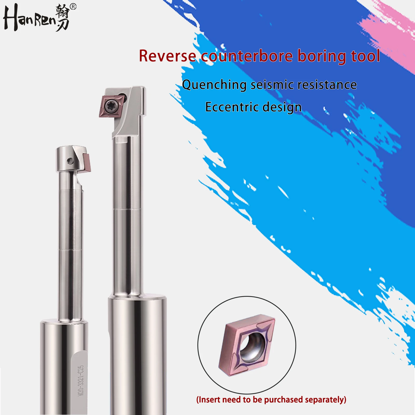 Countersunk Milling Cutter Shank For Reverse Cutting Machining Center Tools Eccentric Cutter Bar Carbide Tool CCMT
Countersunk Milling Cutter Shank For Reverse Cutting Machining Center Tools Eccentric Cutter Bar Carbide Tool CCMT