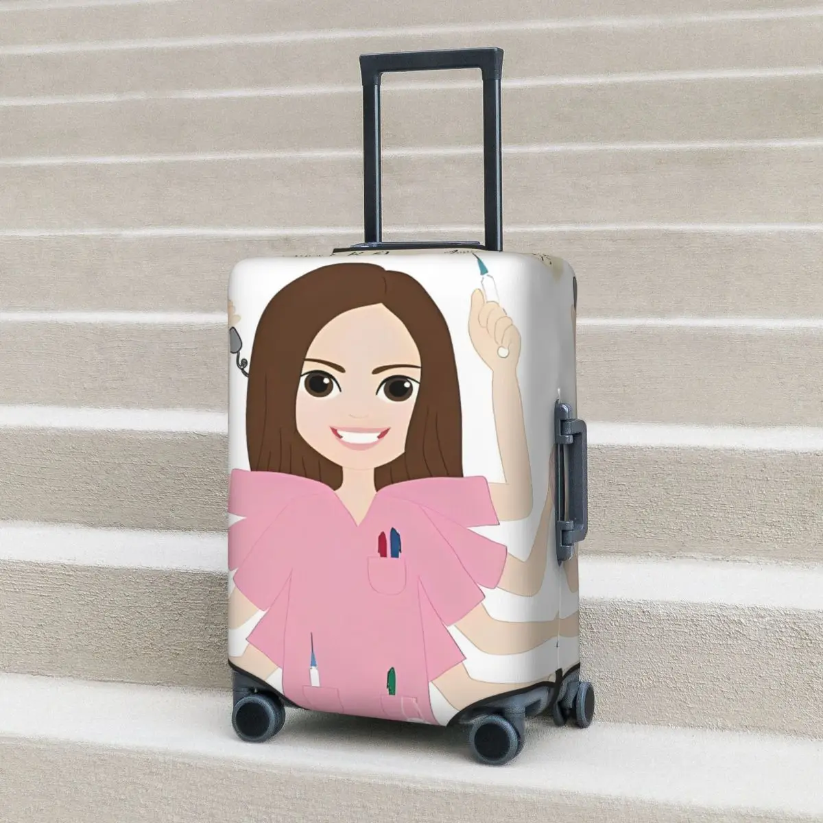 Enfermera En Apuros Suitcase Cover Holiday Strectch Luggage Supplies Cruise Trip Protection
Enfermera En Apuros Suitcase Cover Holiday Strectch Luggage Supplies Cruise Trip Protection