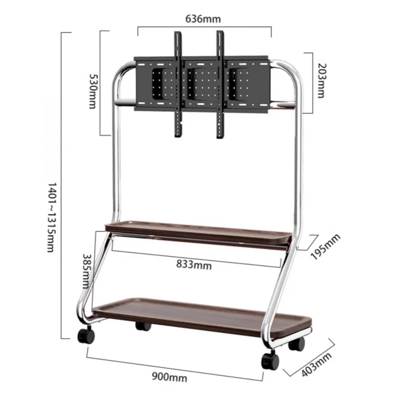 Modern Fashion Design Rolling TV Cart Load Capacity 50kg Movable TV Floor Stand for 32-65 Inch Screen Home Office Display Pro
Modern Fashion Design Rolling TV Cart Load Capacity 50kg Movable TV Floor Stand for 32-65 Inch Screen Home Office Display Pro
