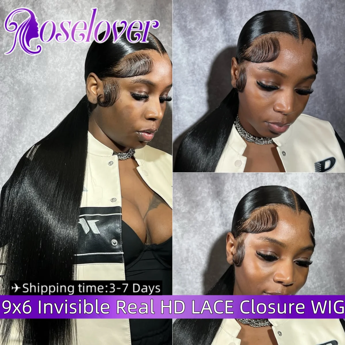 ROSELOVER 34Inch 9x6 Invisible Real HD Lace Closure Wig Wear to Go Glueless Straight Virgin Hair 250% Density for Black Woman
ROSELOVER 34Inch 9x6 Invisible Real HD Lace Closure Wig Wear to Go Glueless Straight Virgin Hair 250% Density for Black Woman