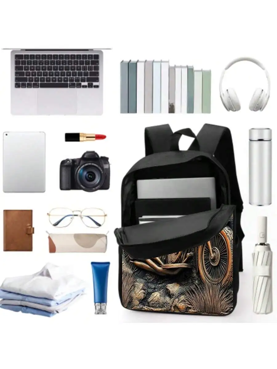 Wood Carving Motorcycle Print Backpack 17 Inch Large Capacity Casual Unisex Backpack For Daily Commute Travel
Wood Carving Motorcycle Print Backpack 17 Inch Large Capacity Casual Unisex Backpack For Daily Commute Travel