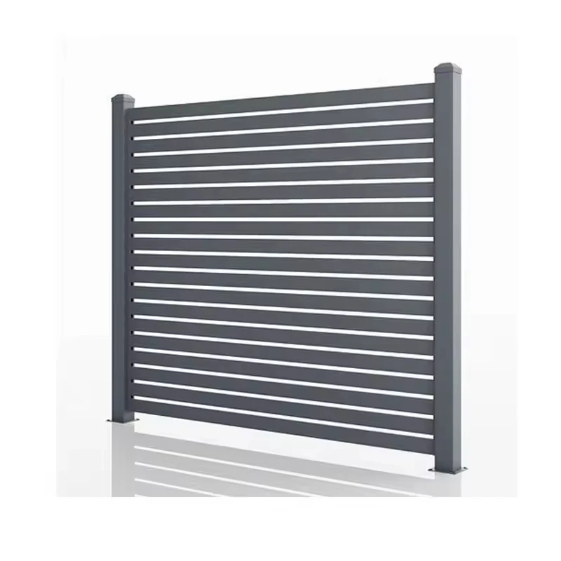 Customized size Fence Aluminum Privacy Outdoor Fence Panel House Security Metal Aluminum Horizontal Slats Garden Patio Fence 
Customized size Fence Aluminum Privacy Outdoor Fence Panel House Security Metal Aluminum Horizontal Slats Garden Patio Fence