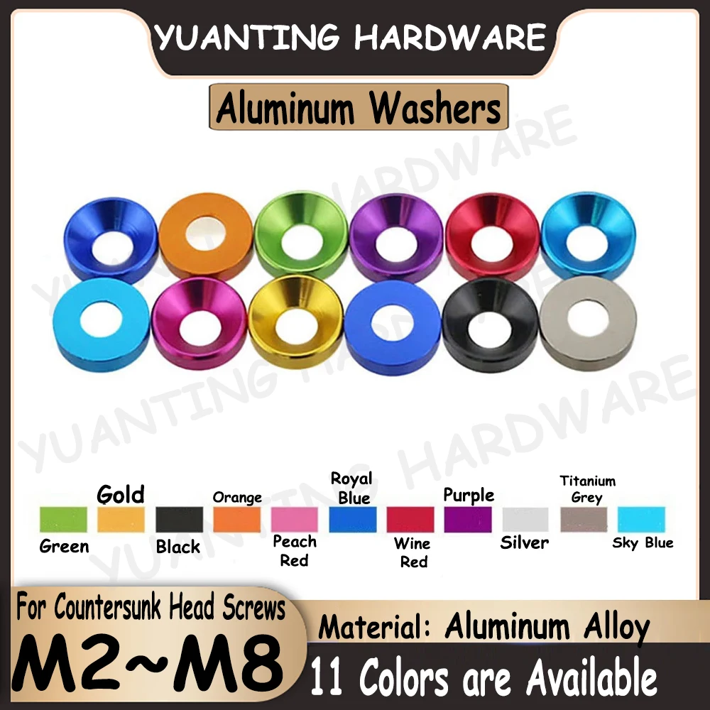 M2 M2.5 M3 M4 M5 M6 M8 Car Accessories RC Parts Aluminum Alloy Washers for DIN7991 Countersunk Head Screw Gasket Washers
M2 M2.5 M3 M4 M5 M6 M8 Car Accessories RC Parts Aluminum Alloy Washers for DIN7991 Countersunk Head Screw Gasket Washers