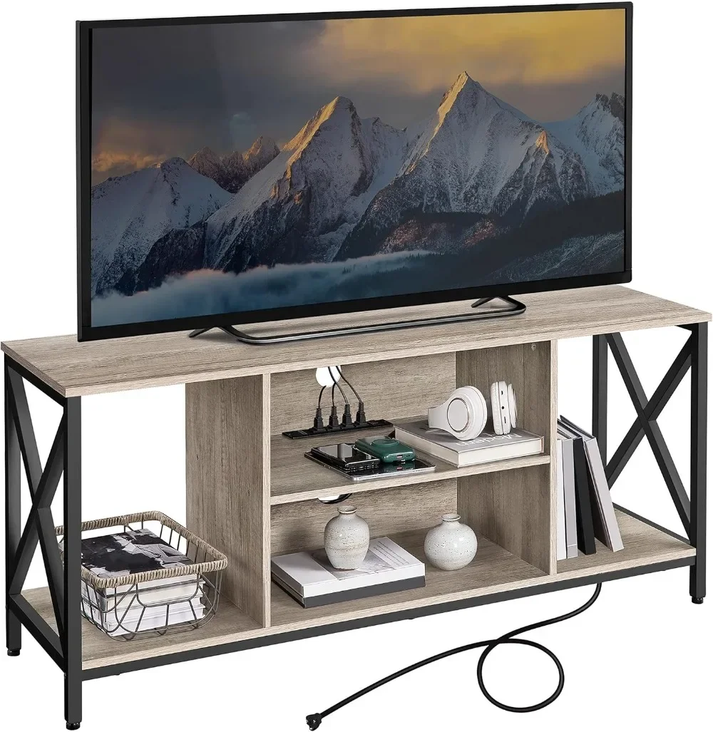 TV Stand for 65 Inch TV, Industrial Entertainment Center TV Console with Power Outlets, Modern TV Cabinet with Open Storage
TV Stand for 65 Inch TV, Industrial Entertainment Center TV Console with Power Outlets, Modern TV Cabinet with Open Storage