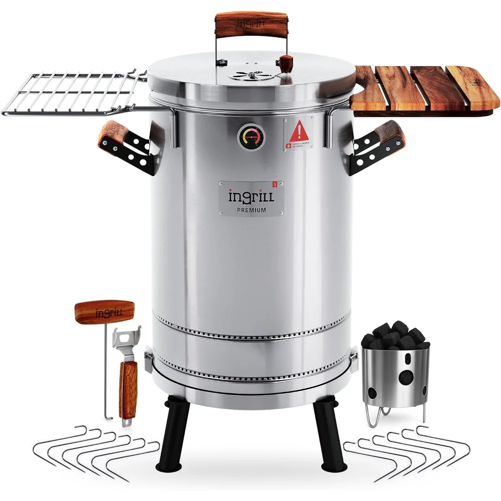 Charcoal Grills - 25 lbs Stainless Steel Smoker Grill 3-in-1 for Cooking & Home BBQ - Portable Vertical Smoker Barrel for Outdoo
Charcoal Grills - 25 lbs Stainless Steel Smoker Grill 3-in-1 for Cooking & Home BBQ - Portable Vertical Smoker Barrel for Outdoo
