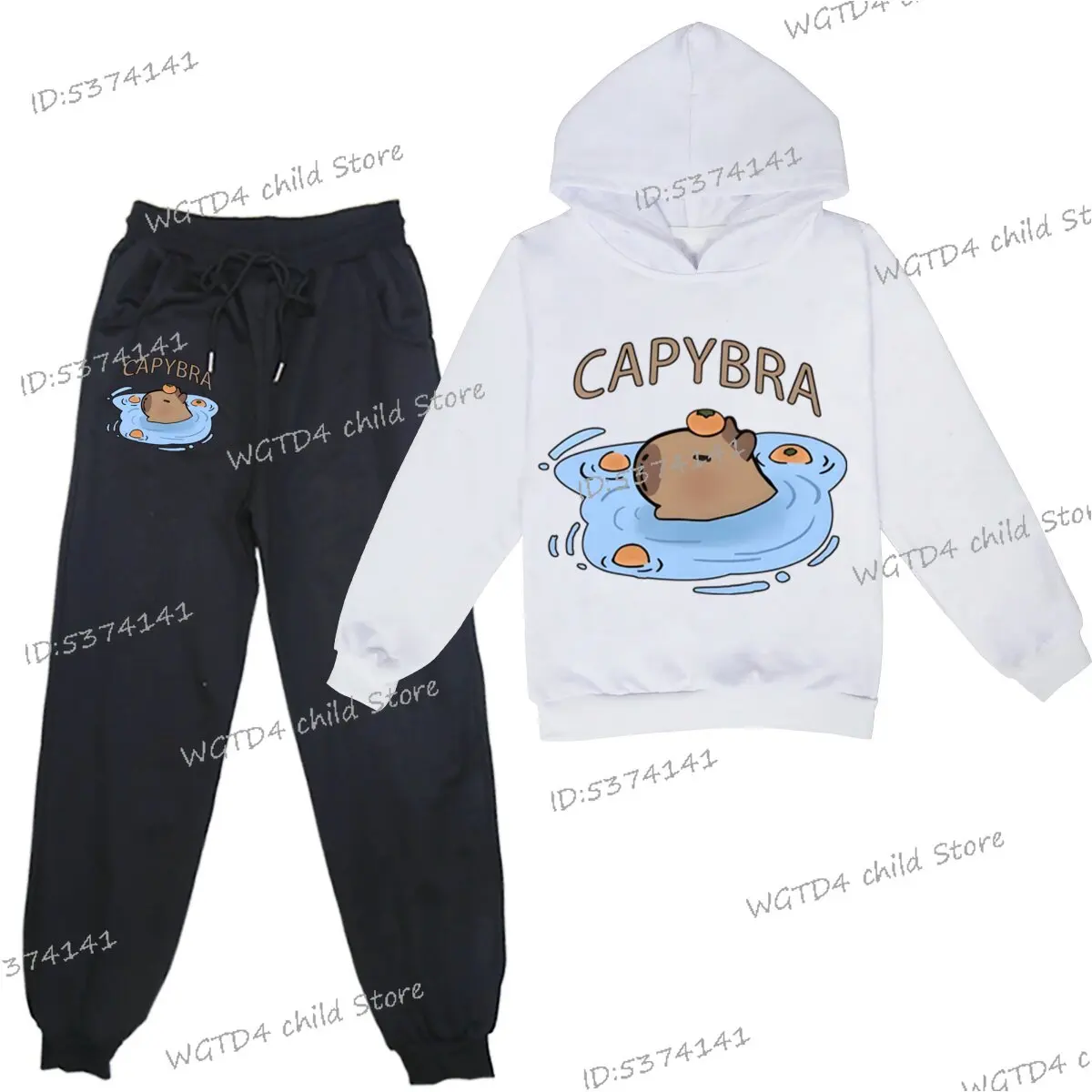 Cartoon Print Cute Capybara Long Sleeve Hoodies Suit Long Sleeve Funny Hooded+Pant 2Pcs Set Fashion Boys Girls Sportswear Outfit
Cartoon Print Cute Capybara Long Sleeve Hoodies Suit Long Sleeve Funny Hooded+Pant 2Pcs Set Fashion Boys Girls Sportswear Outfit