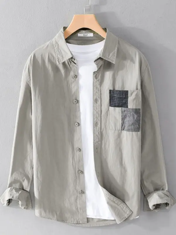 Men's Summer Thin Work irt Loose Fit Button up Casual Faion Outerwear irt Fre Patchwork Design Sun Protection Long Sl...
Men's Summer Thin Work irt Loose Fit Button up Casual Faion Outerwear irt Fre Patchwork Design Sun Protection Long Sl...