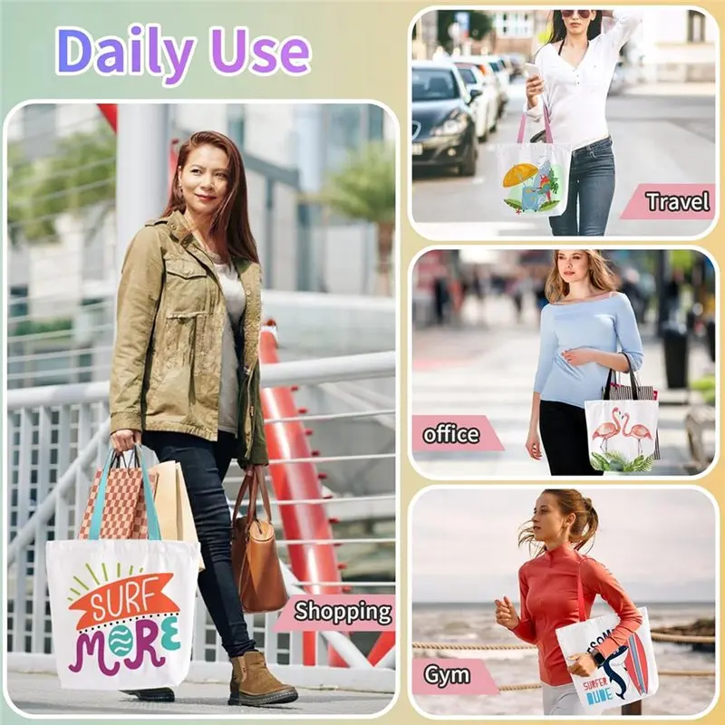 【HAPPYH】Reusable Colorful Sublimation Tote Bags(20 Pcs), Includes 10 Blank Canvas Totes& 10 Cosmetic Makeup Make-Up Bags In Bulk
【HAPPYH】Reusable Colorful Sublimation Tote Bags(20 Pcs), Includes 10 Blank Canvas Totes& 10 Cosmetic Makeup Make-Up Bags In Bulk