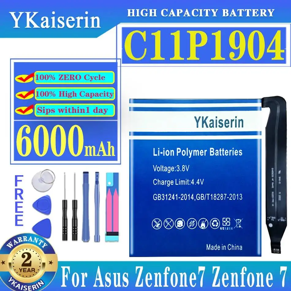 Long Lasting 6000mAh For Asus Zenfone 7 C11P1904 Mobile Phone Battery Reliable Power
Long Lasting 6000mAh For Asus Zenfone 7 C11P1904 Mobile Phone Battery Reliable Power