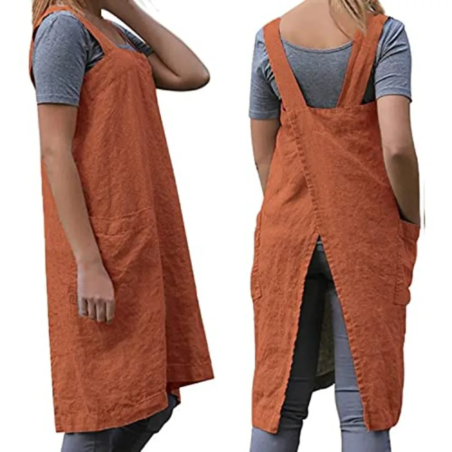 WROLEM Women's Cross Back Pinafore Apron with Pockets Home Kitchen, Restaurant, Coffee house, Cooking Gardening Works
WROLEM Women's Cross Back Pinafore Apron with Pockets Home Kitchen, Restaurant, Coffee house, Cooking Gardening Works