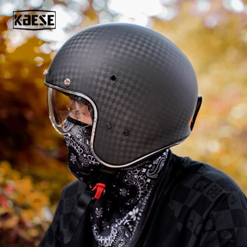 Carbon fiber helmet men's motorcycle three-quarter helmet women's all-season compatible cruise motorcycle riding half helmets
Carbon fiber helmet men's motorcycle three-quarter helmet women's all-season compatible cruise motorcycle riding half helmets