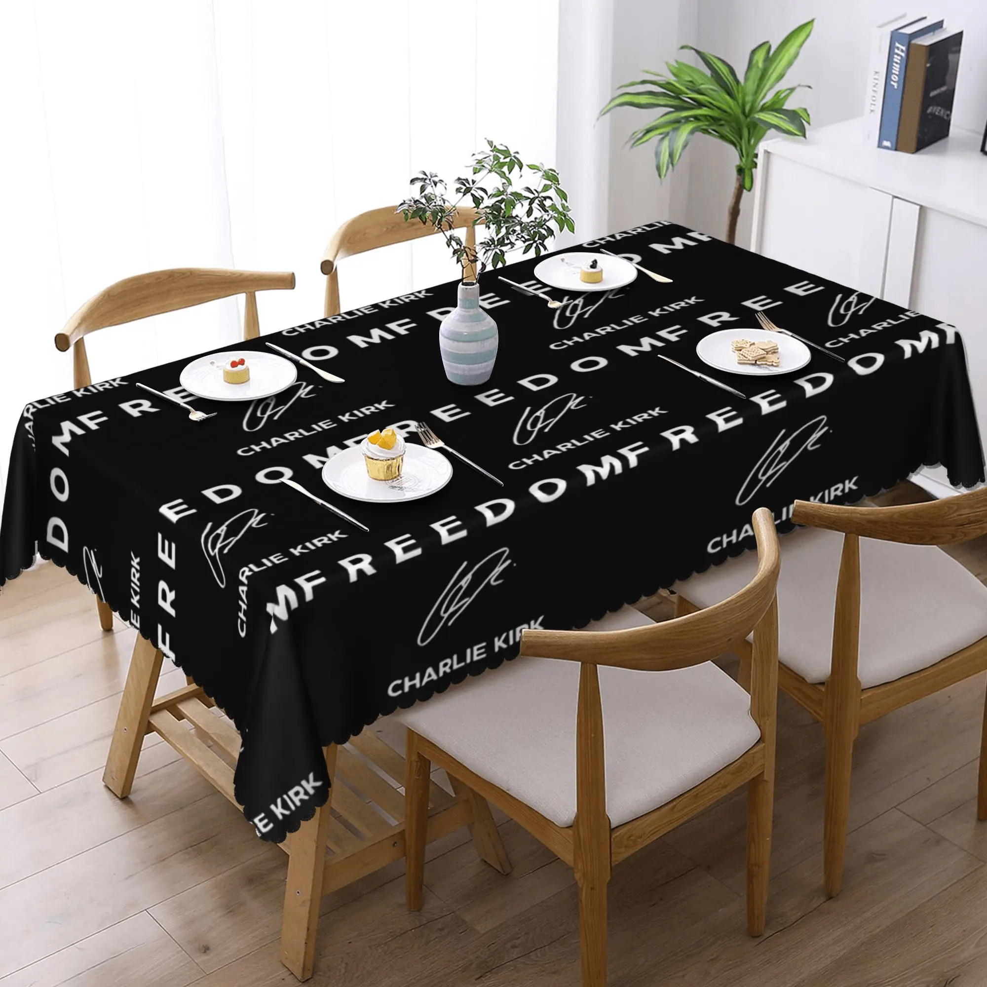 Charlie Kirk Freedom Great American Patriot Rectangular Tablecloth Table Cover for Festival Party Decorations Table Cloth
Charlie Kirk Freedom Great American Patriot Rectangular Tablecloth Table Cover for Festival Party Decorations Table Cloth