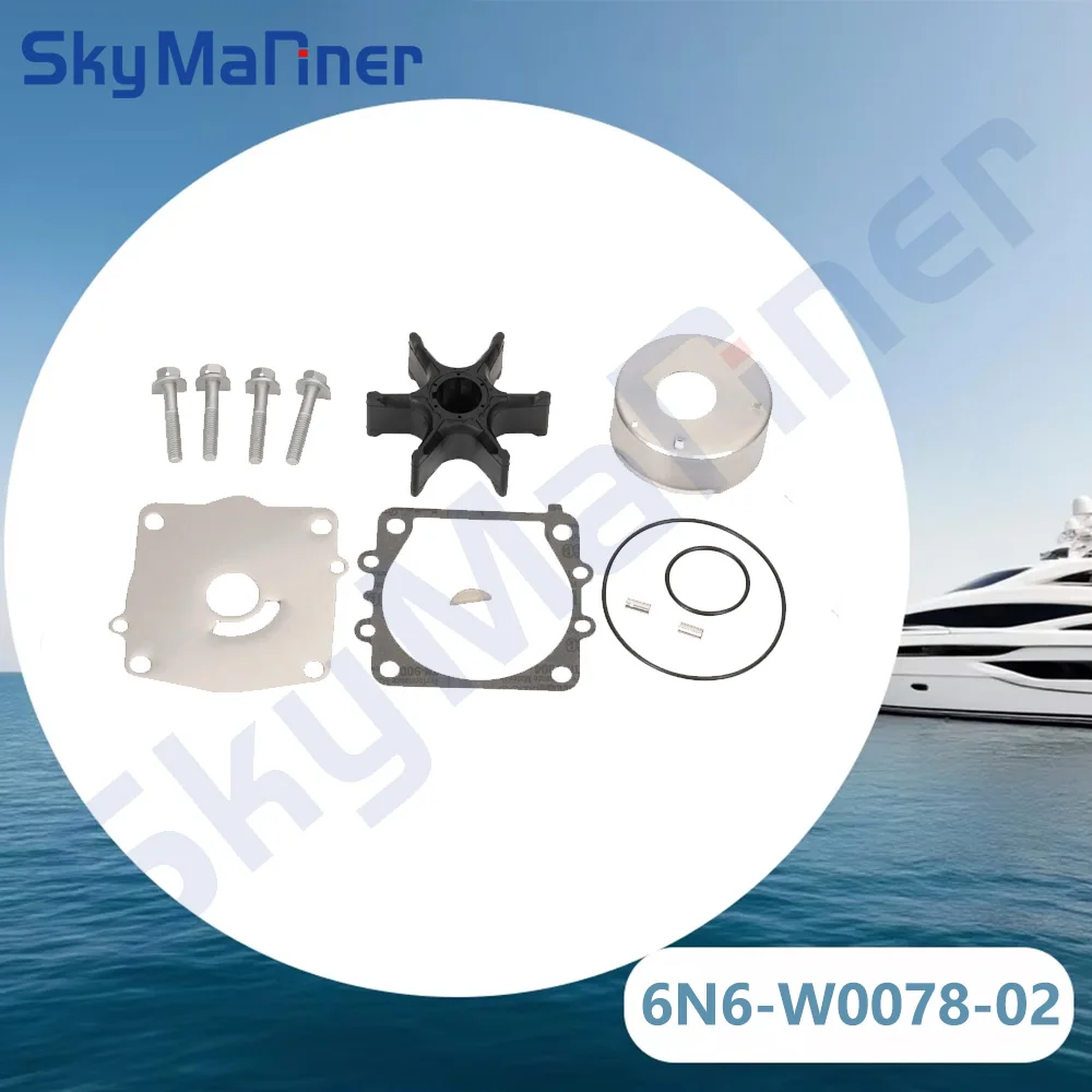 Water Pump Impeller Repair Kit 6N6-W0078 For Yamaha Outboard Motor 2T 115HP 130HP 6N6-W0078-00 6N6-W0078-01 Boat Engine Parts
Water Pump Impeller Repair Kit 6N6-W0078 For Yamaha Outboard Motor 2T 115HP 130HP 6N6-W0078-00 6N6-W0078-01 Boat Engine Parts