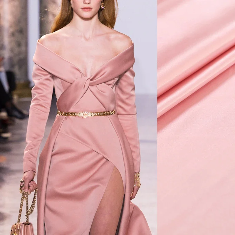 140CM Wide 37MM Double-faced Pink Heavy Silk Satin Fabric for Summer Spring Jacket Dress Skirt Suit J065
140CM Wide 37MM Double-faced Pink Heavy Silk Satin Fabric for Summer Spring Jacket Dress Skirt Suit J065