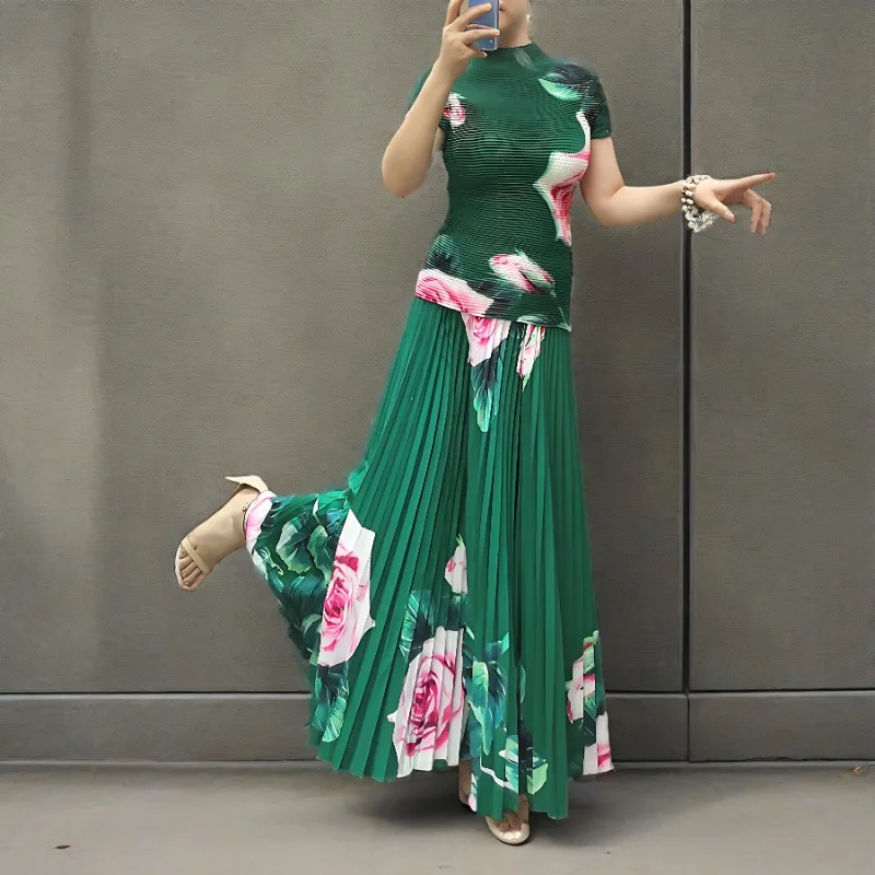 Miyake Плиссированная юбка Комплект с розовым принтом Топ Плиссированная юбка Комплект 2025 Лето С короткими рукавами Складки из орган Половина тела Юбка из 2 предметов Женский
Miyake Плиссированная юбка Комплект с розовым принтом Топ Плиссированная юбка Комплект 2025 Лето С короткими рукавами Складки из орган Половина тела Юбка из 2 предметов Женский